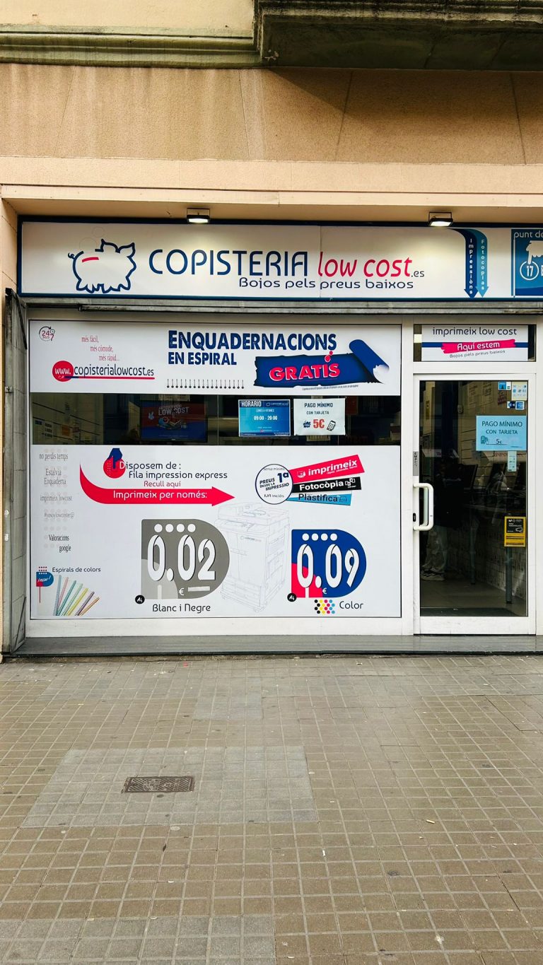 Copistería Low Cost Barcelona Sant Antoni