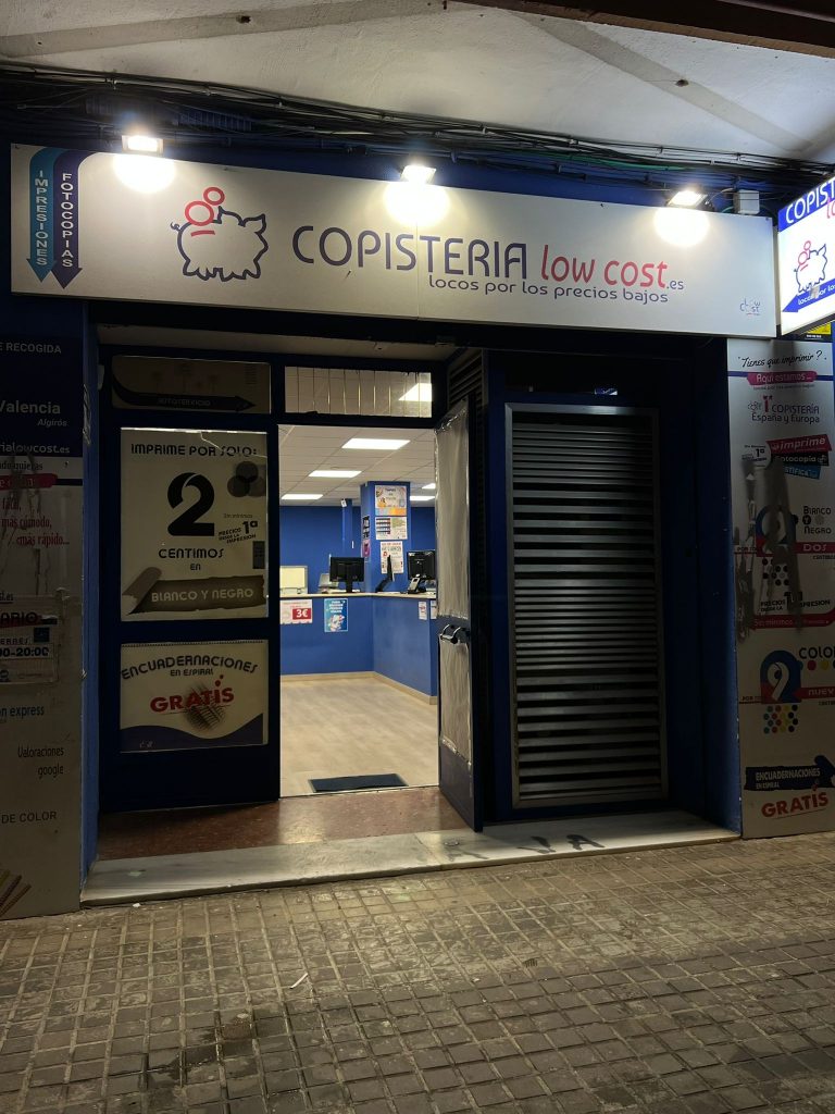 Copistería Low Cost Valencia Algirós