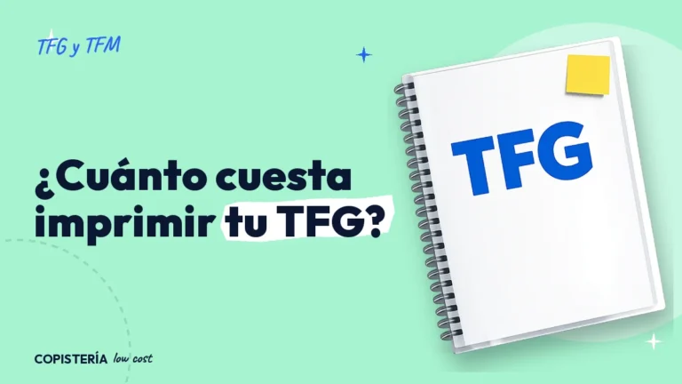 Cuánto cuesta imprimir y encuadernar un TFG: cálculo real