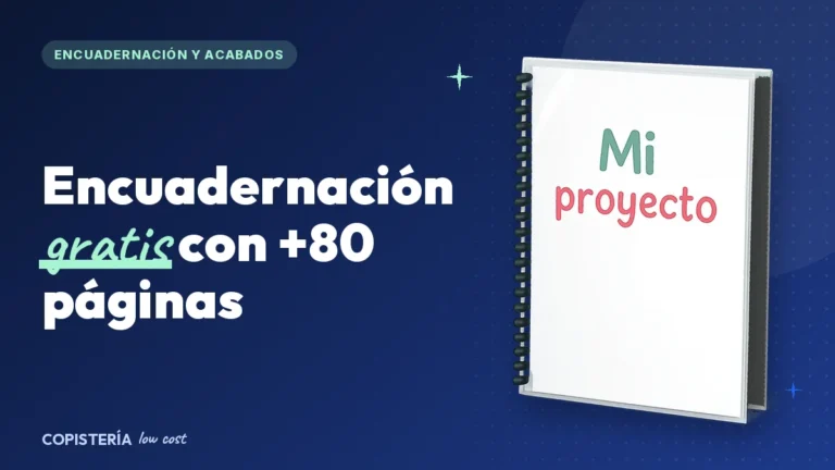 Encuadernación gratis con más de 80 páginas: así funciona