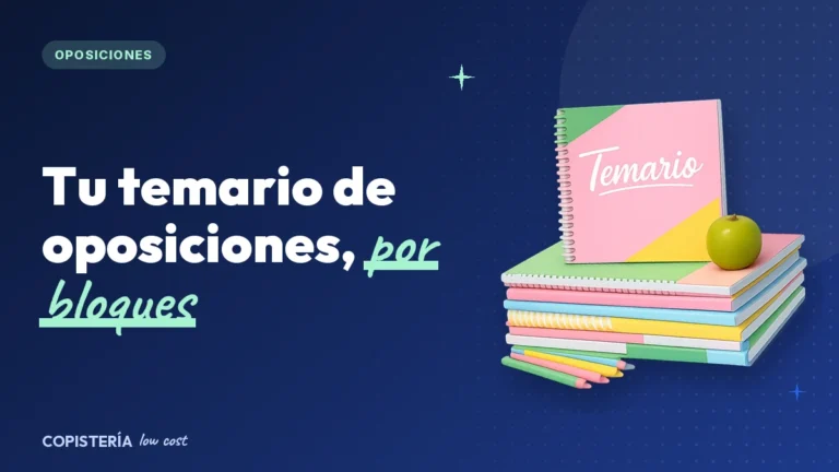 Imprimir el temario de oposiciones: B/N, doble cara y por bloques
