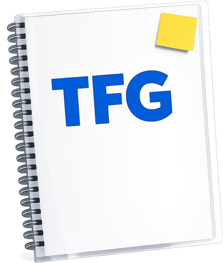 TFG impreso y encuadernado con espiral y tapa transparente